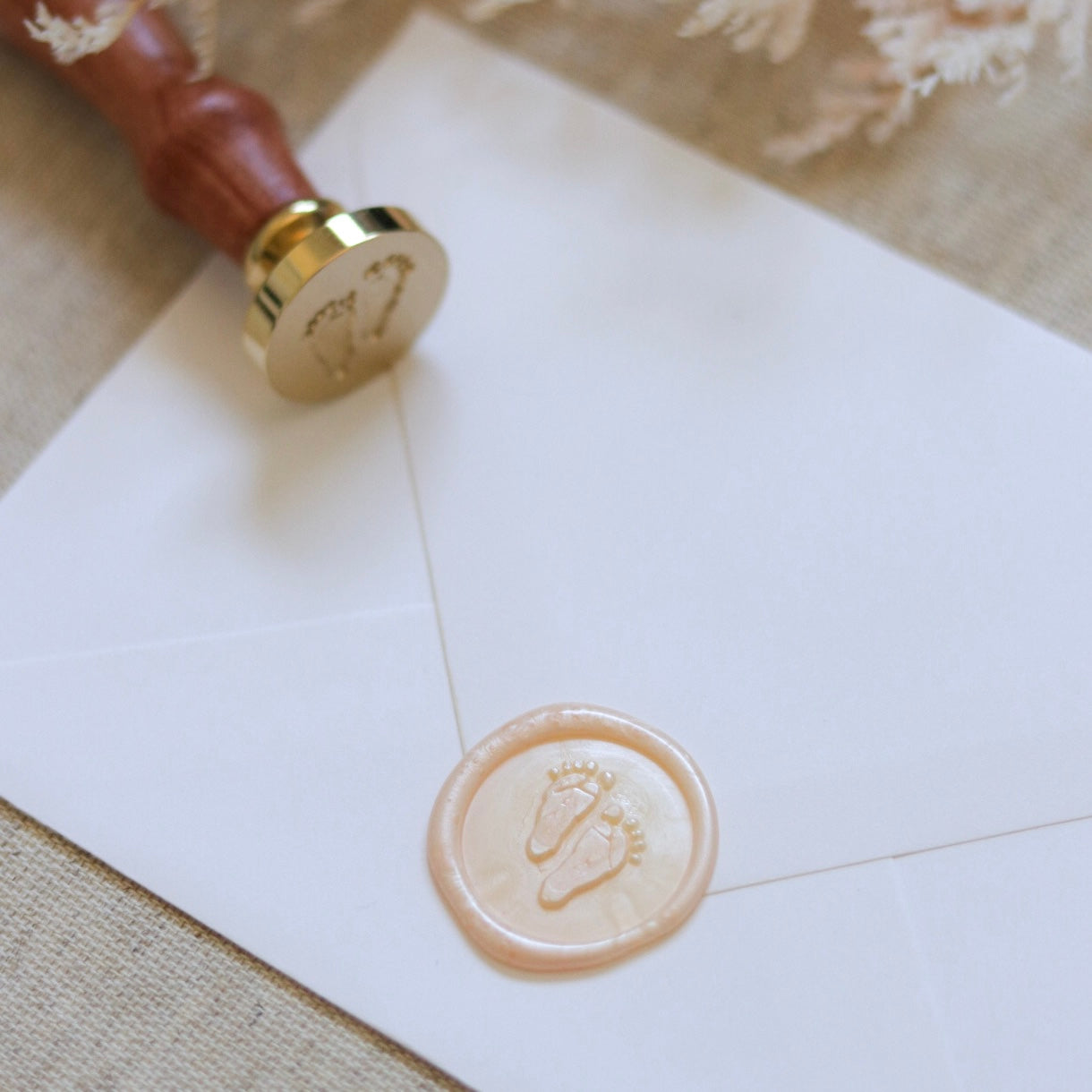 Wax Seal Stamp - Baby Footprints