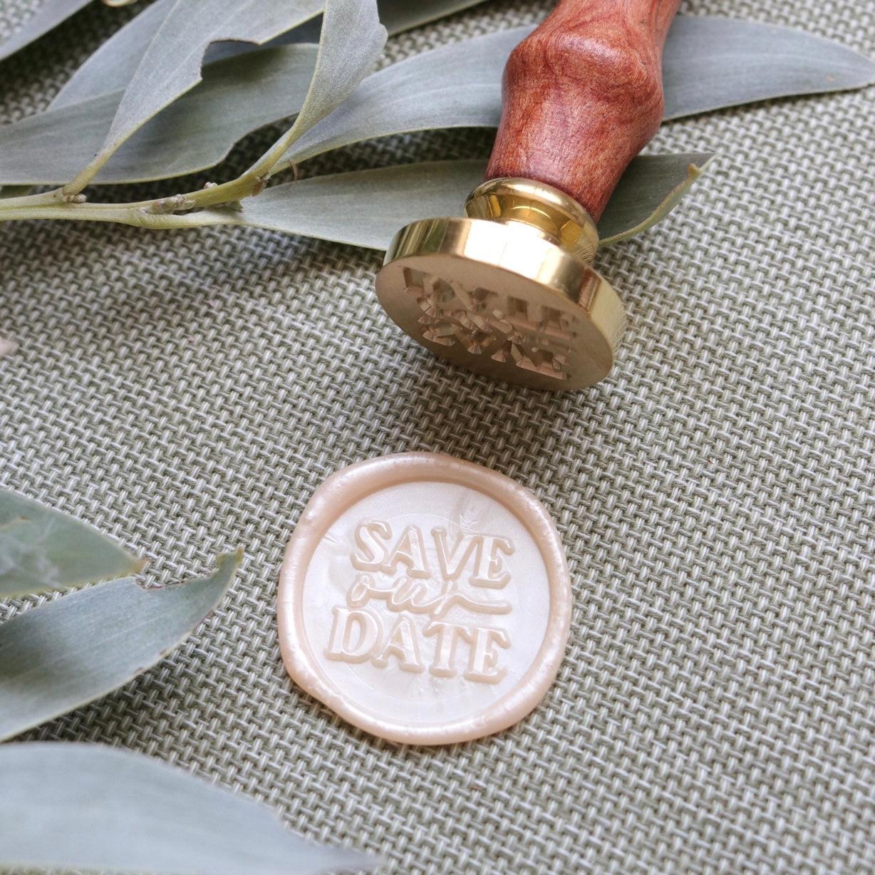 Wax Seal Stamp - Save Our Date Modern