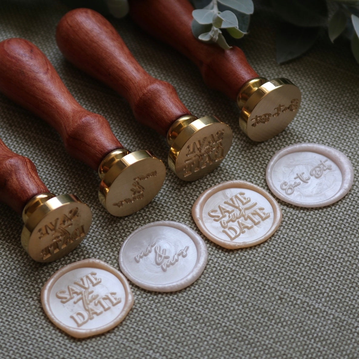 Wax Seal Stamp - Save The Date Modern
