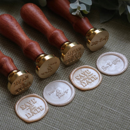 Wax Seal Stamp - Save The Date Modern