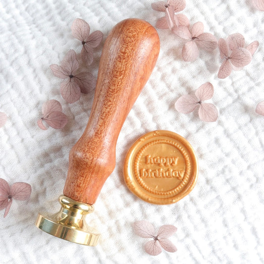 Wax Seal Stamp - Happy Birthday Serif