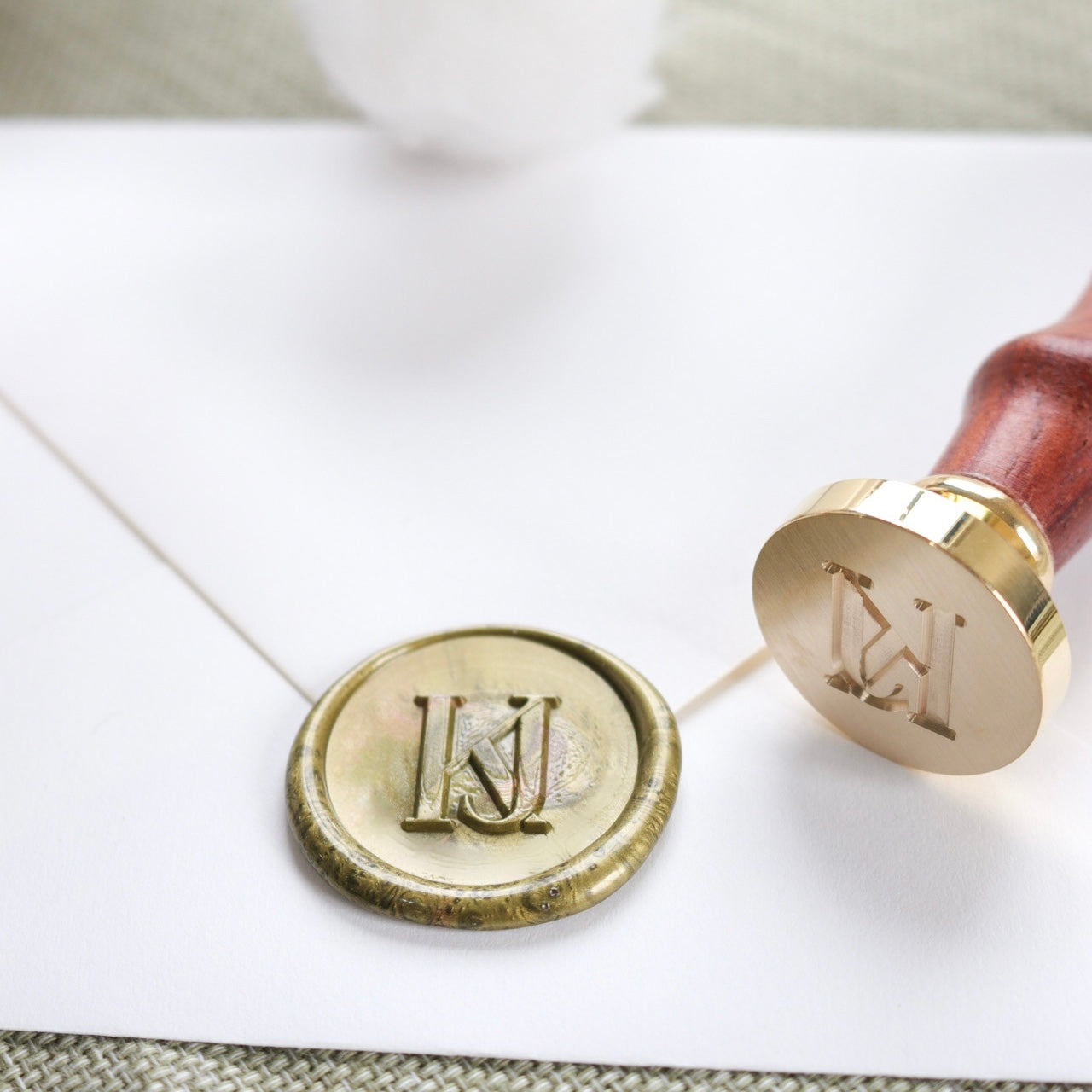 Wax Seal Stamp - Custom Monogram Initials
