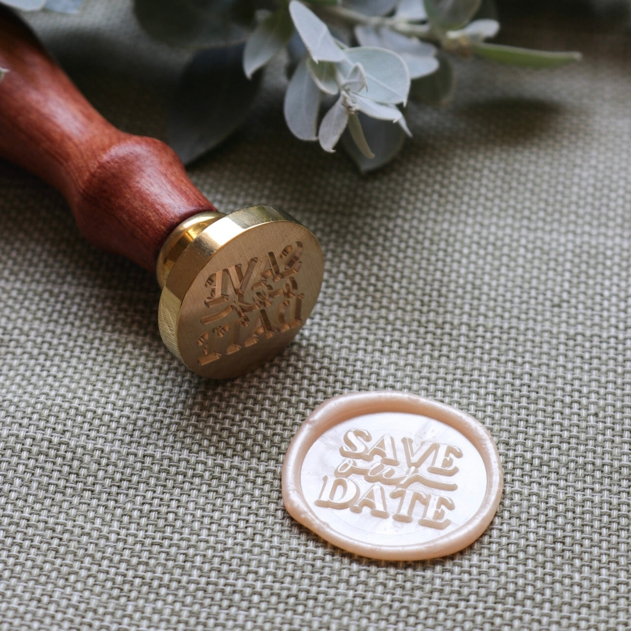 Wax Seal Stamp - Save Our Date Modern