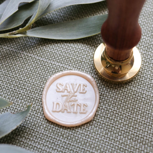 Wax Seal Stamp - Save The Date Modern